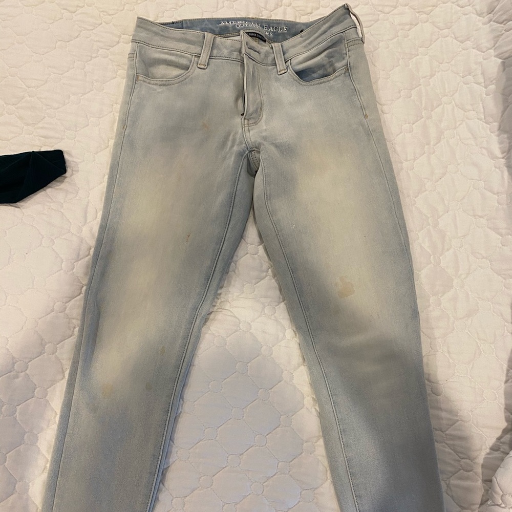 American eagle skinny jeans light denim